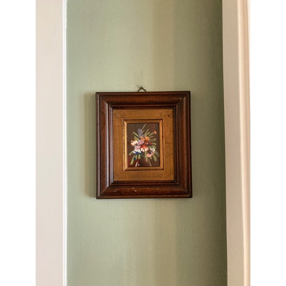 Set of Two Vintage Floral Still Life Oil Paintings - Framed Art Pieces Victorian - Picture 3 of 5